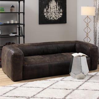 Diva Outback Bridle Dark Brown Leather Sofa