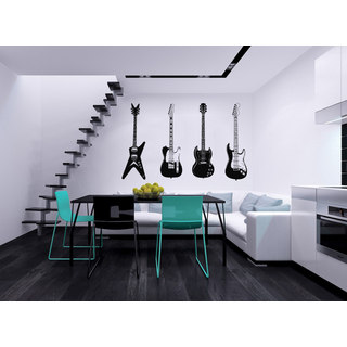 'Electric Guitars' Interior Vinyl Wall Decal