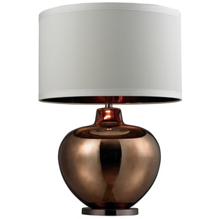 1-light Oversized Blown Glass Bronze Table Lamp