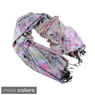 Paisley and Floral Fringe Fashion Scarf