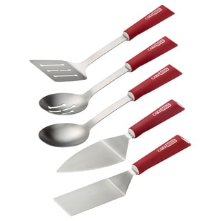 Cake Boss Kitchen Prep Tool Set 5-Piece Stainless Steel (Red)
