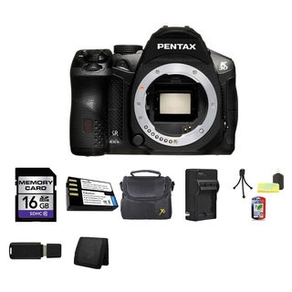 Pentax K-30 16.3MP Black DSLR Camera Body Only 16GB Bundle