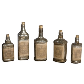 Uttermost Mercury Style Glass Recycled Bottles (Set of 5)