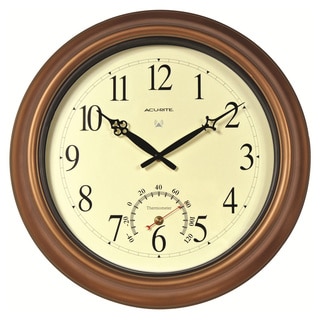 AcuRite 18-inch Outdoor Radio-controlled Copper Wall Clock