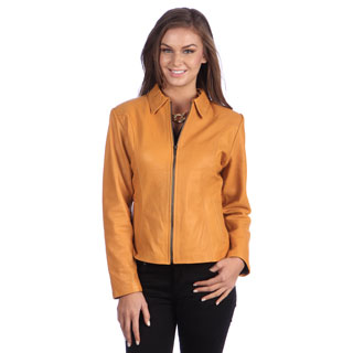 Designer Signature Modern Flair Yellow Leather Jacket (Ecuador)
