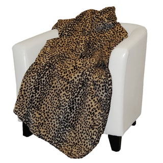 Denali Black and Brown Leopard Print Throw Blanket