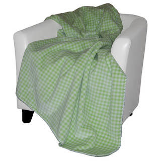 Denali Gingham Light Green Throw