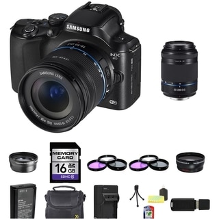 Samsung NX20 Mirrorless Camera 18-55mm and 50-200mm Lens 16GB Bundle