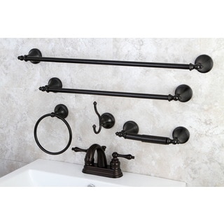 Modern Oil Rubbed Bronze Metal Faucet Towel Rack Bathroom Faucet & Bathroom Accessory Set