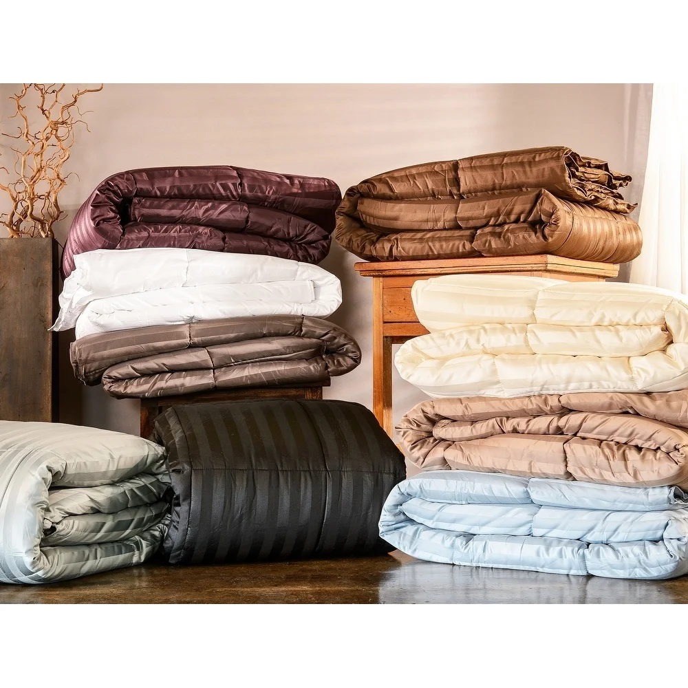Miranda HausAll-Season Luxurious Striped Down Alternative Comforter