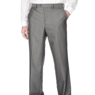 Adolfo Men's Slim Fit Silver Sharkskin Pant Separates