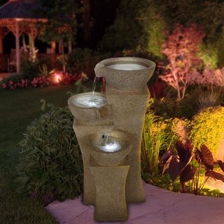 Cascade Bowls LED Lights Fountain
