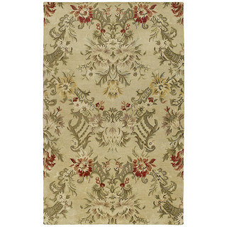 St. Joseph Sand Floral Hand-tufted Wool Rug (8' x 10')