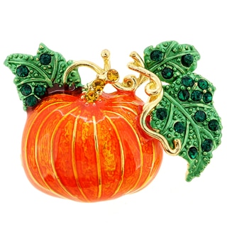 Enamel Pumpkin Halloween Pin Brooch