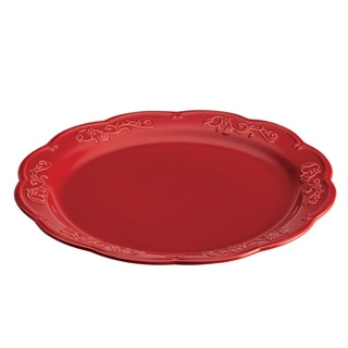 Paula Deen Signature Dinnerware Spiceberry Red 14-Inch Round Platter