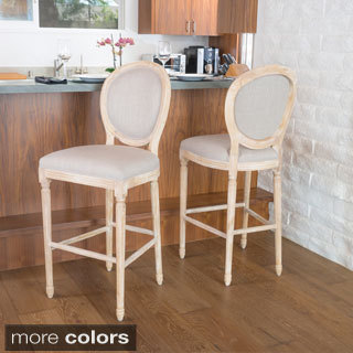 Queen Anne Fabric Bar Stool by Christopher Knight Home