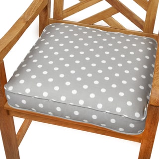 Grey Dots 20-inch Indoor/ Outdoor Corded Chair Cushion