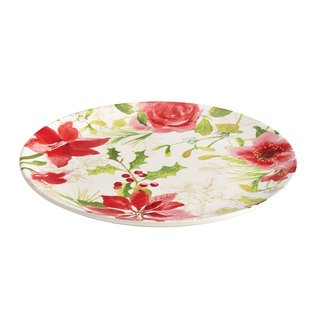 Paula Deen Holiday Floral 12-inch Round Platter