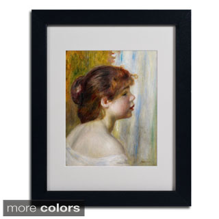 Pierre Renoir 'Head of a Young Woman' Framed Matted Art