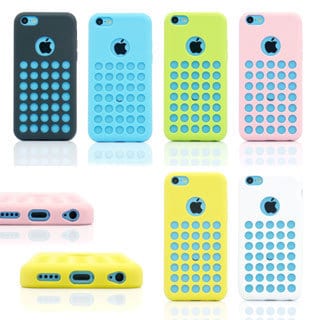 Gearonic Slim TPU Case with Holes Designed Back Cover for iPhone 5C