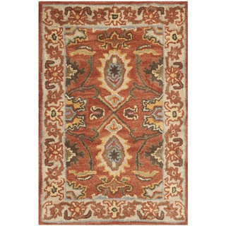 Safavieh Handmade Heritage Rust/ Beige Wool Rug (2' x 3')