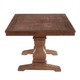 Tribecca Home Atelier Burnished Brown Pedestal Extending Dining Table