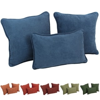 Blazing Needles Earthtone Microsuede Pillows (Set of 3)