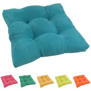 Square Tufted Microsuede Chair Cushion