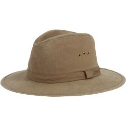 Men's San Diego Hat Company Distressed Canvas Fedora CTH3732 Olive