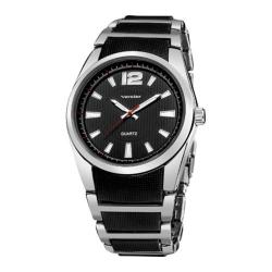 Women's Vernier VNR11066 Glossy Bracelet Quartz Watch Silver Alloy/Black