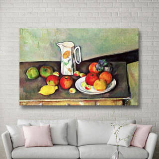 Paul Cezanne 'Still Life with Milk Jug and Fruit' Gallery-Wrapped Canvas Art