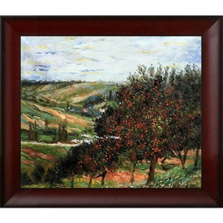 Claude Monet 'Apple Trees in Bloom at Vetheuil 1887' Hand Painted Framed Canvas Art