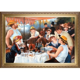 Pierre Auguste-Renoir 'Luncheon of The Boating Party' Hand Painted Framed Canvas Art