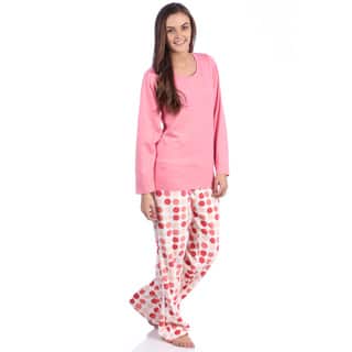 Aegean Apparel Printed Plush Pajama Set