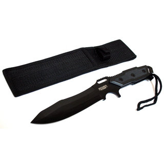 12-inch Black Combat Ready Stainless Steel Hunting Knife