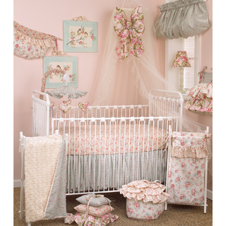 Floral Crib Bedding Set Tea Party 7-piece Set
