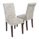 French Beige Printed Linen Dining Chair (Set of 2) by Christopher Knight Home
