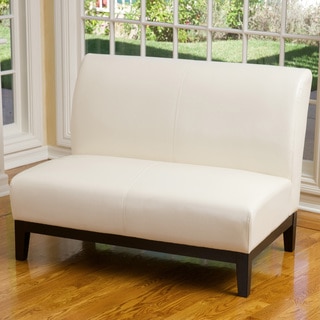 Darcy Ivory Leather Loveseat
