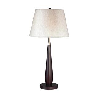 Z-Lite 1-light Mahogony Finish Wood Table Lamp