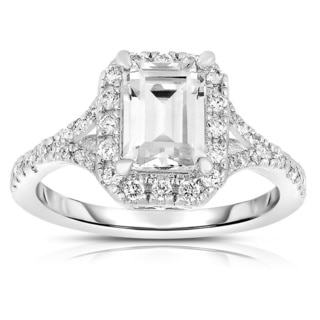 Collette Z Sterling Silver Square-cut Cubic Zirconia Ring
