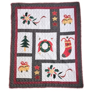Vintage Christmas Quilted Throw