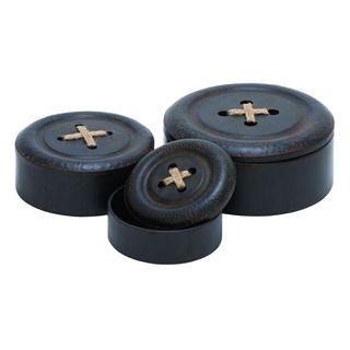 Metal Button Storage Containers (Set of 3)