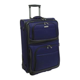 Traveler's Choice Navy Conventional II 22-inch Rugged Carry On Rolling Suitcase