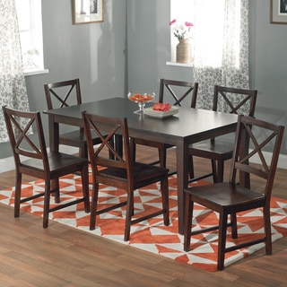 Simple Living Cross-back Espresso 7-piece Dining Set