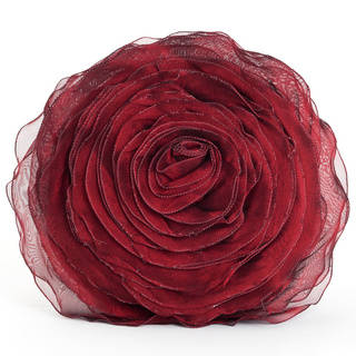 Rose Design Throw Pillow