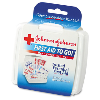 Johnson & Johnson Red Cross Mini First Aid 12-piece To Go Kit