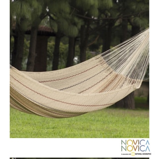 Handcrafted Cotton 'Sunset Riviera' Hammock (Triple) (Mexico)