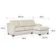 Sectional Sofa with Chaise in Light Grey - Thumbnail 6