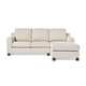 Sectional Sofa with Chaise in Light Grey - Thumbnail 2