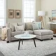 Sectional Sofa with Chaise in Light Grey - Thumbnail 0